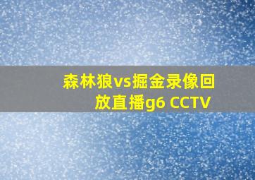 森林狼vs掘金录像回放直播g6 CCTV